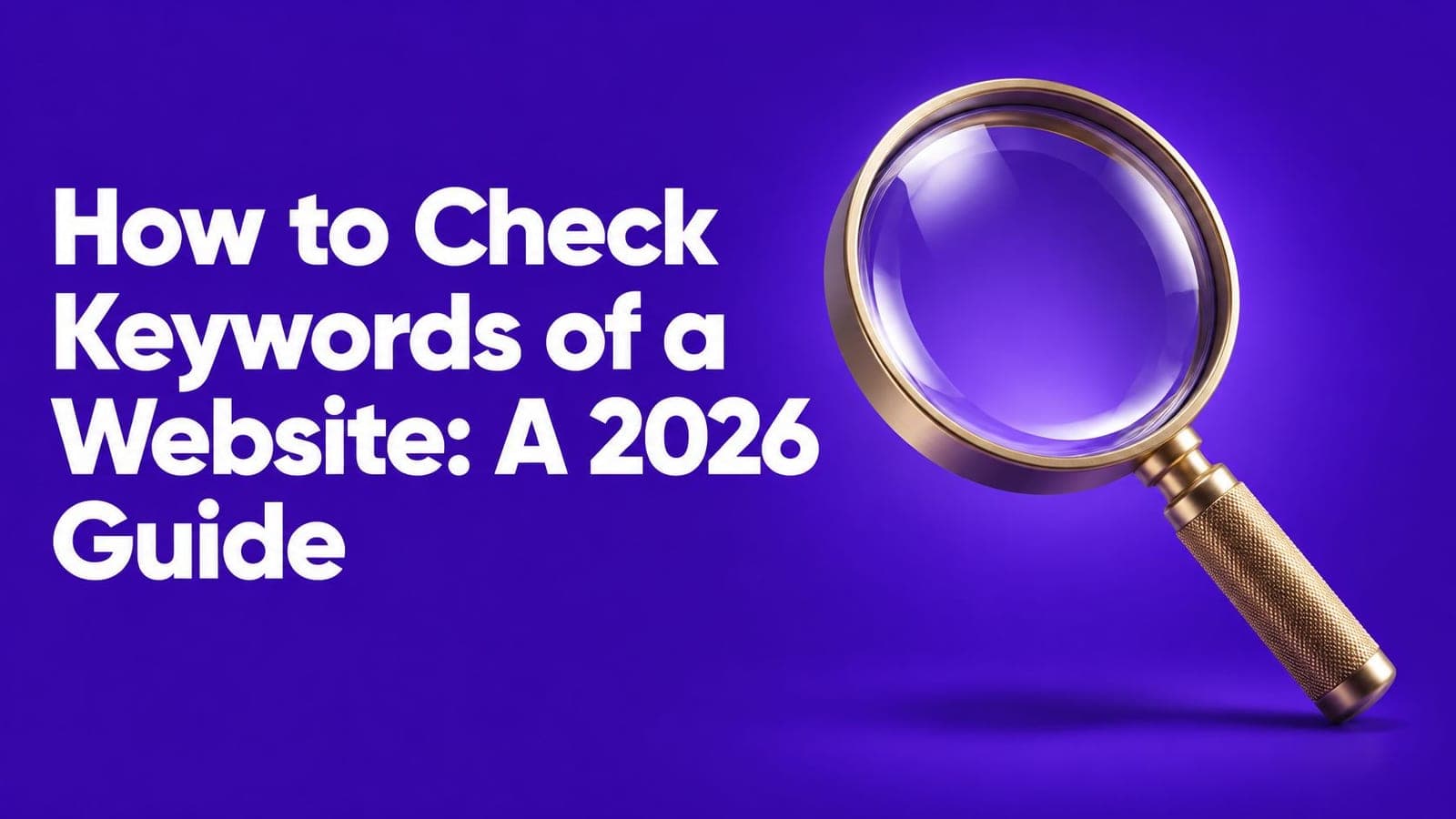 How to Check Keywords of a Website: A 2026 Guide