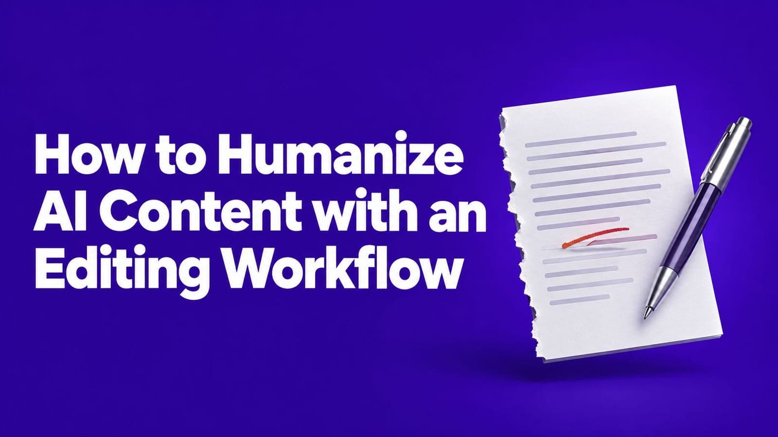 How to Humanize AI Content with an Editing Workflow