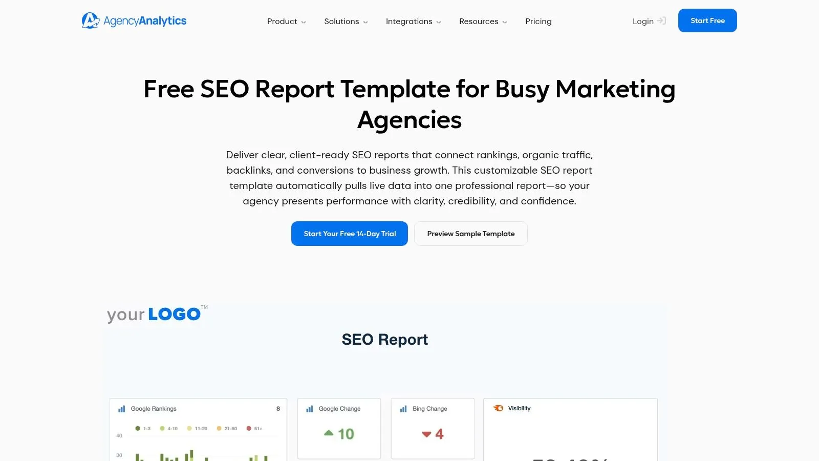 AgencyAnalytics SEO Report Template