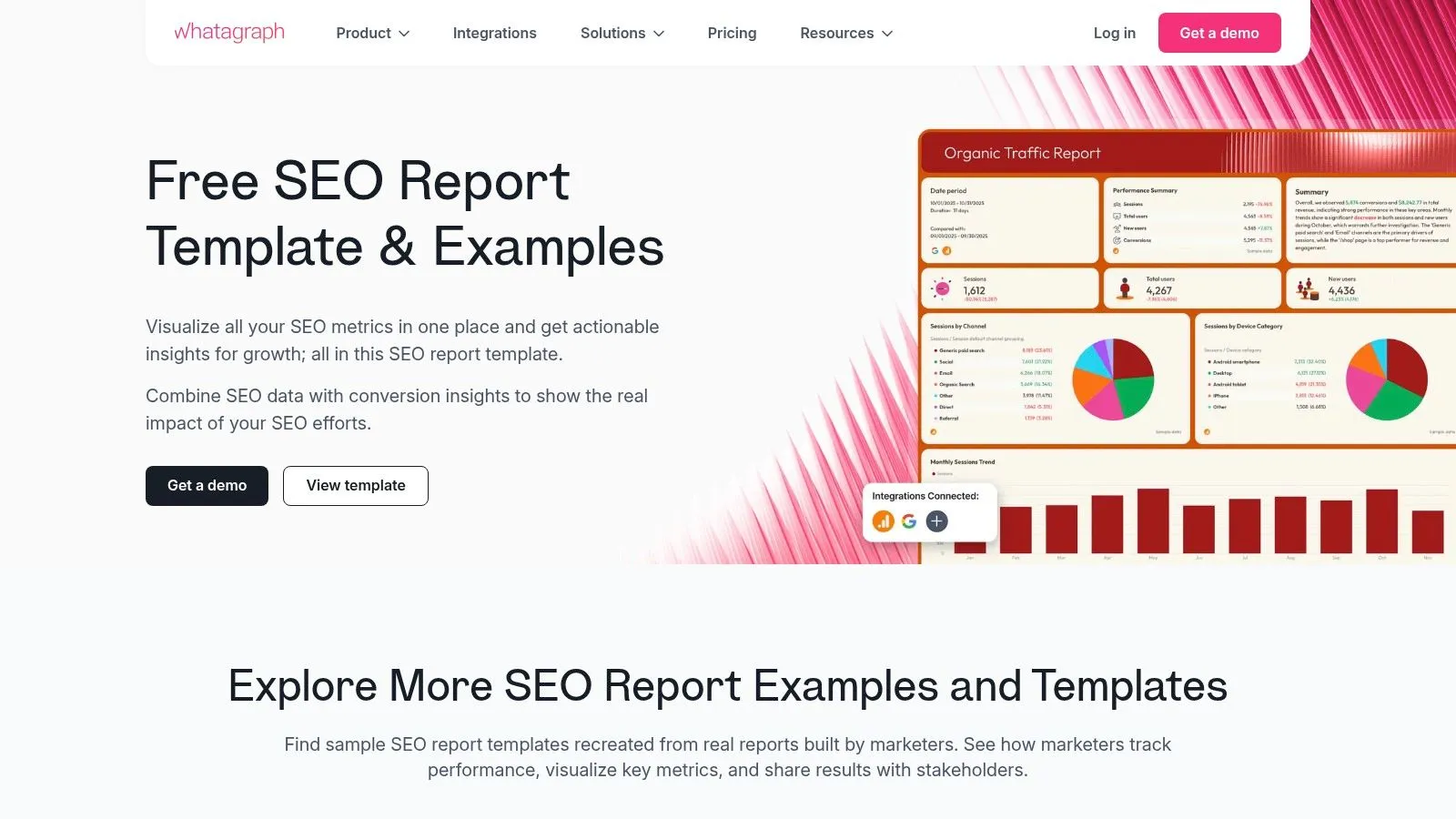 Whatagraph SEO Report Template